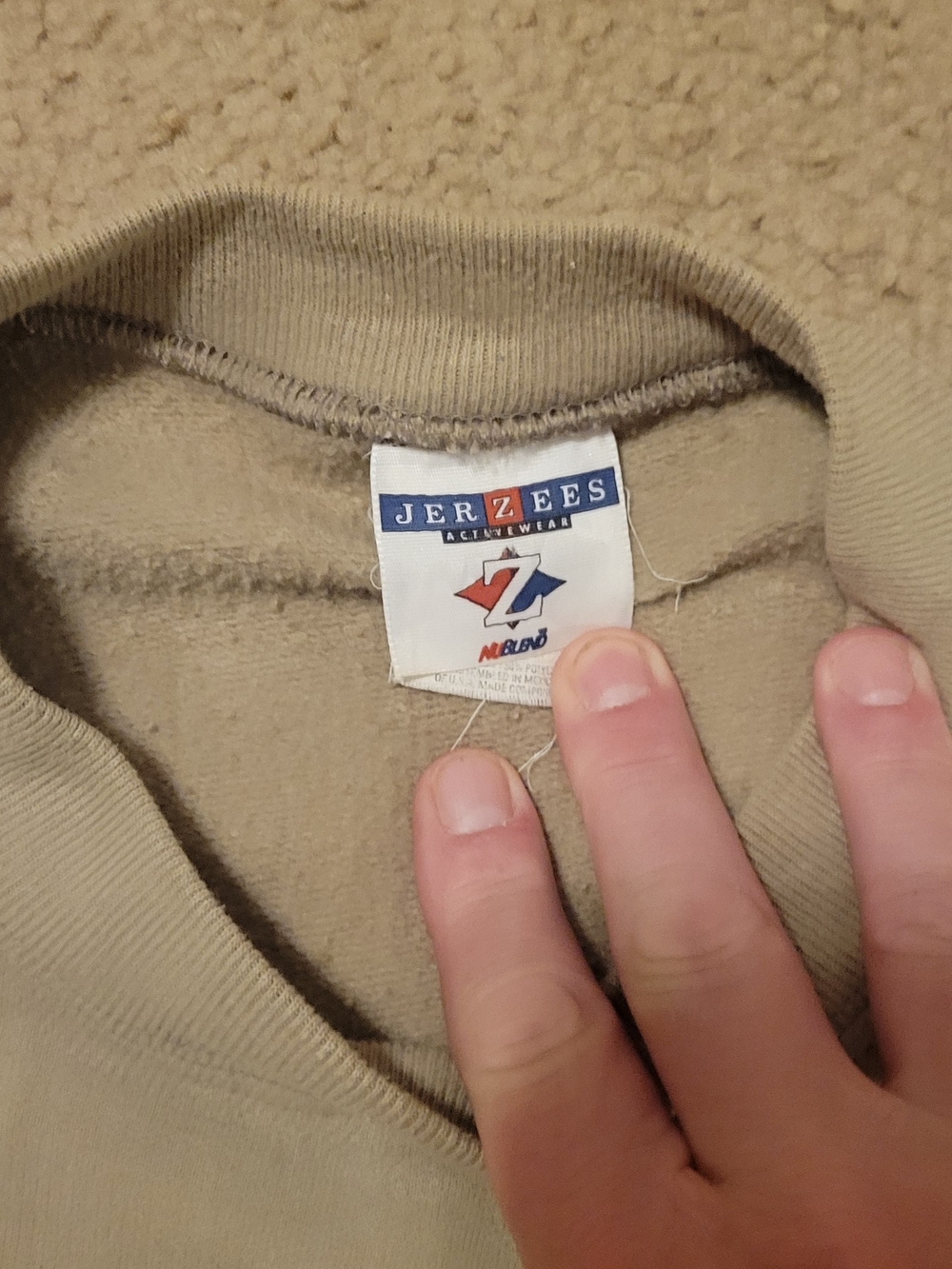 Womans Beige Fall Sweatshirt with Pumpkin Appliqué - Picture 4 of 6